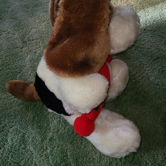 RARE VINTAGE 1988 COMMONWEALTH STUFFED LARGE ST. BERNARD DOG Christmas - Picture 3 of 9